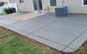 Patio concrete surfaces